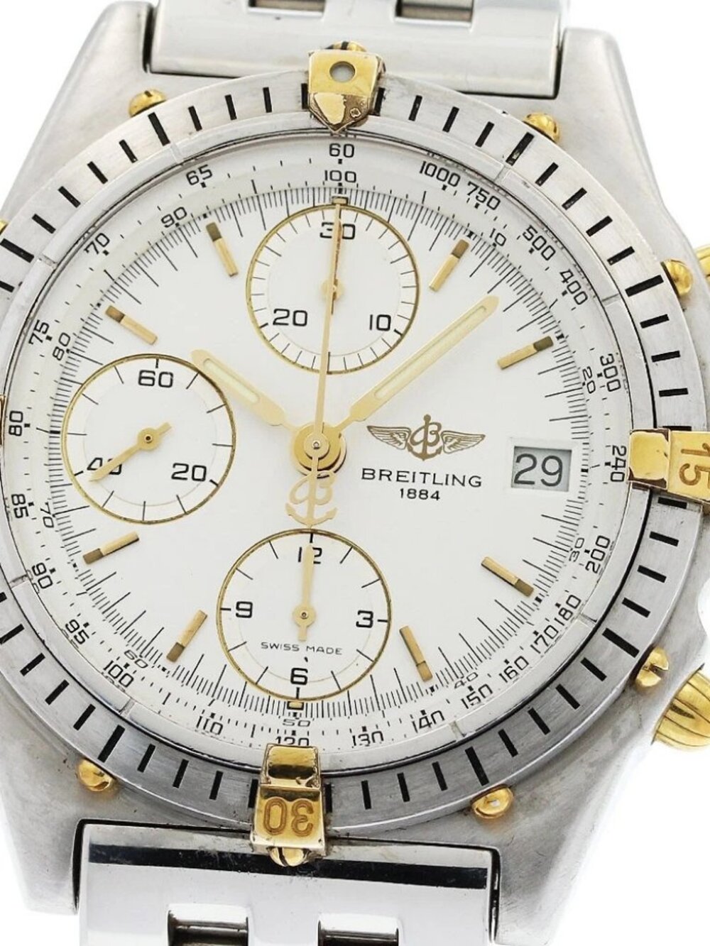 BREITLING Chronomat Bikoro B13047 Date white Dial Automatic Men's Watch_950592